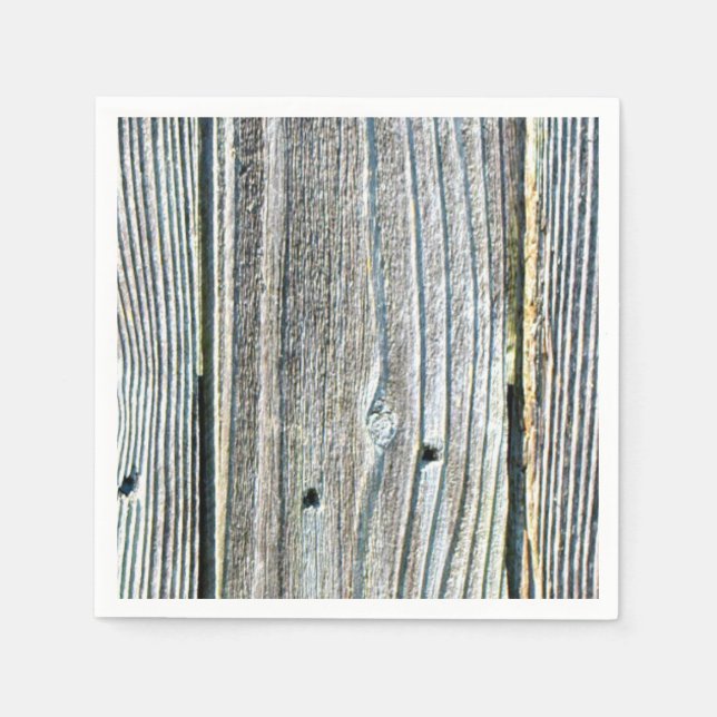 Barnwood wood grain tree bark rustic distressed  napkin (Front)