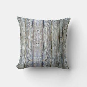 Barnwood wood grain tree bark rustic distressed  throw pillow