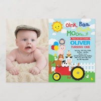 Barnyard Bash Farm Animals 1st Birthday Photo