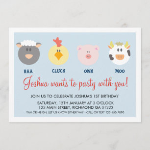 Barnyard Birthday Invitation