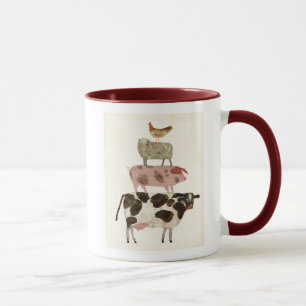 Barnyard Buds - Cow, Pig, Sheep, and Hen Mug