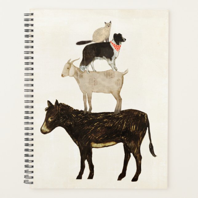 Barnyard Buds - Donkey, Goat, Dog, Cat Planner (Front)