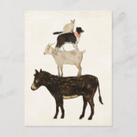 Barnyard Buds - Donkey, Goat, Dog, Cat