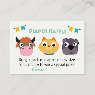 Barnyard Diaper Raffle Tickets
