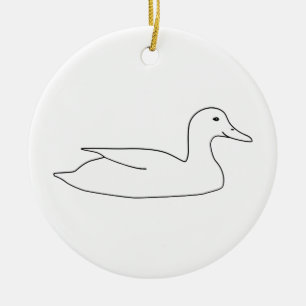 Barnyard Duck Ceramic Ornament