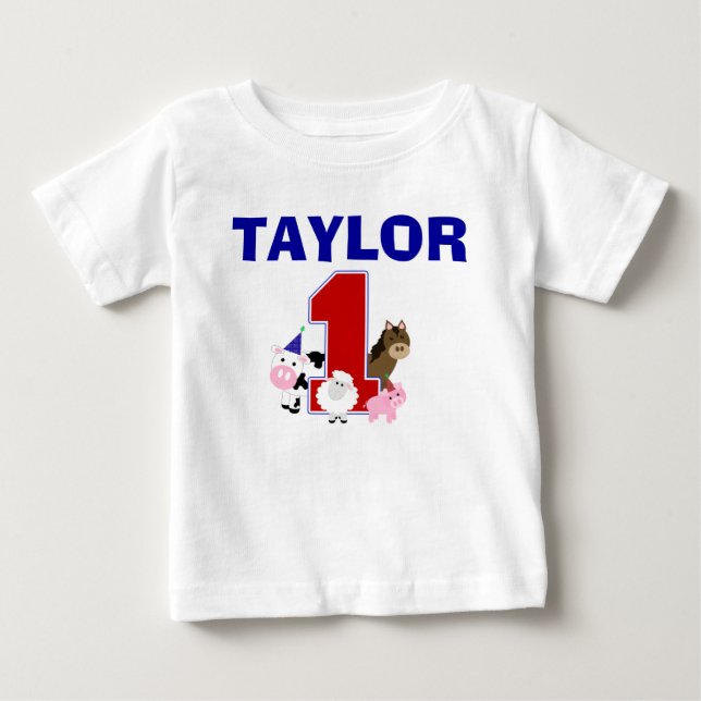 Barnyard First Birthday Shirt (Front)