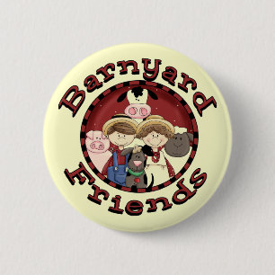 Barnyard Friends Tshirts and Gifts 2 Inch Round Button