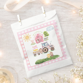 Barnyard Fun Pink 2nd Birthday Favour Bag