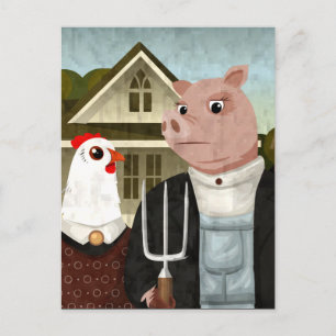 Barnyard Gothic Postcard