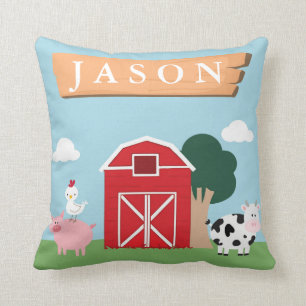 Barnyard Nursery Throw Pillow