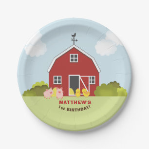 Barnyard Paper Plate