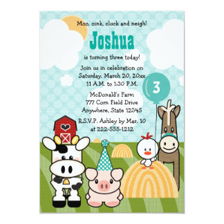 farm birthday invitations