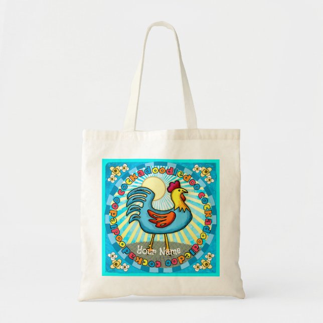 barnyard Rooster Tote Bag (Front)