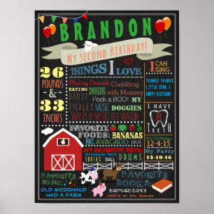 Barnyard Second Birthday Poster