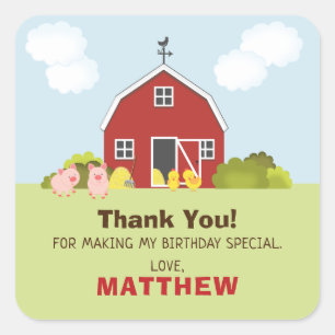 Barnyard Square Sticker