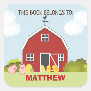 Barnyard Square Sticker