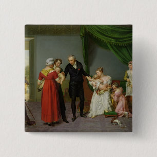 Baron Jean Louis Alibert 2 Inch Square Button