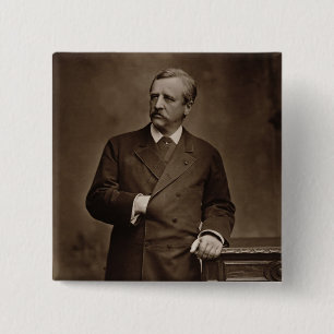 Baron Nils Adolf Erik Nordenskjold (1832-1901), fr 2 Inch Square Button