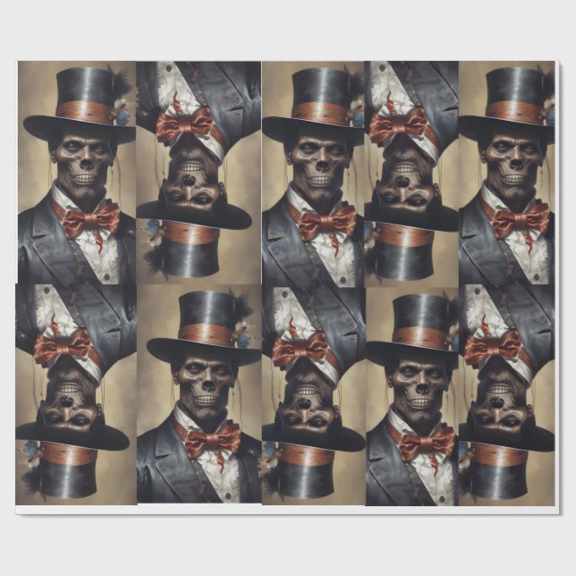 Baron Samedi Gothic Wrapping Paper (Flat)