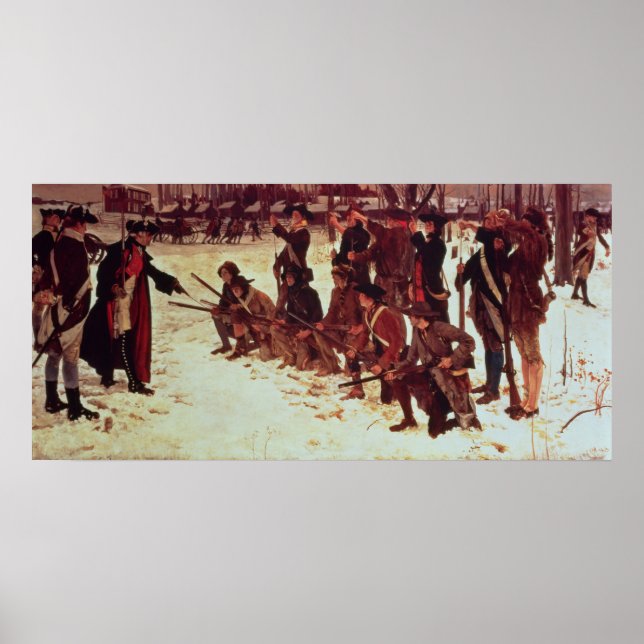 Baron von Steuben drilling American recruits Poster (Front)
