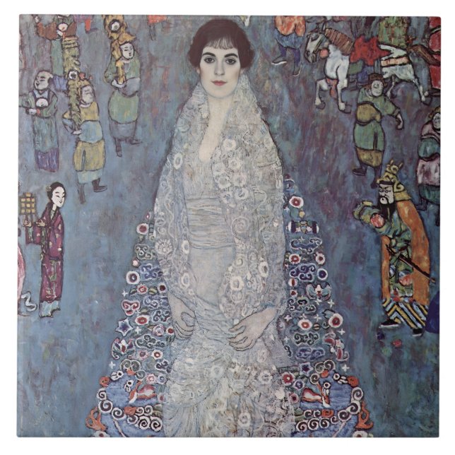 Baroness Elisabeth Bachofen-Echt by Gustav Klimt Tile (Front)