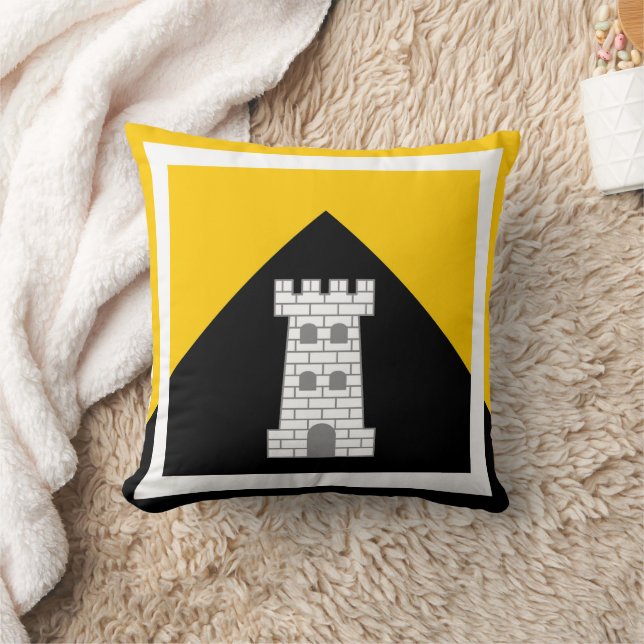 Barony of Endewearde Populace Badge Throw Pillow (Blanket)