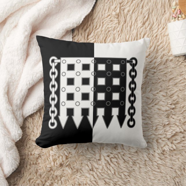 Barony of Lions Gate Populace Badge Throw Pillow (Blanket)