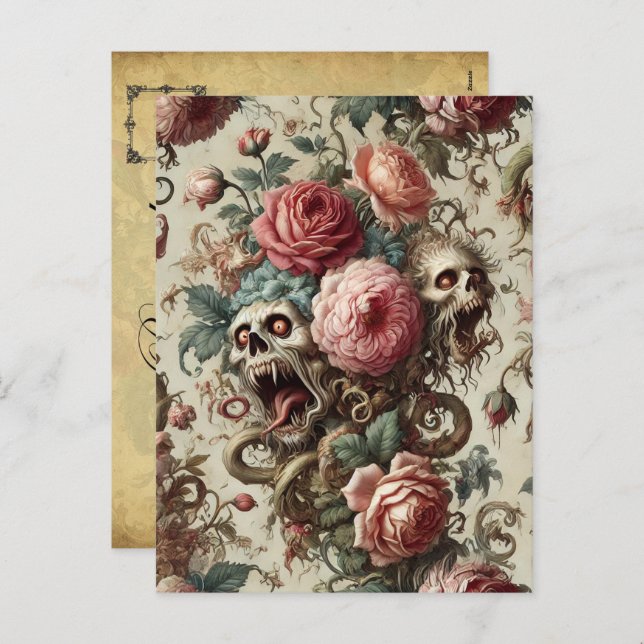 Baroque Aberration – Gothic Victorian Holiday Postcard (Front/Back)