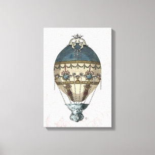 Baroque Balloon Blue & Cream Canvas Print