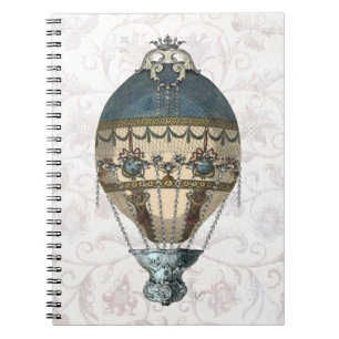 Baroque Balloon Blue & Cream Notebook