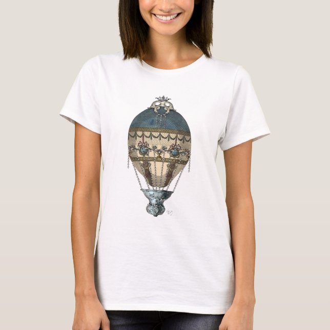 Baroque Balloon Blue & Cream T-Shirt (Front)