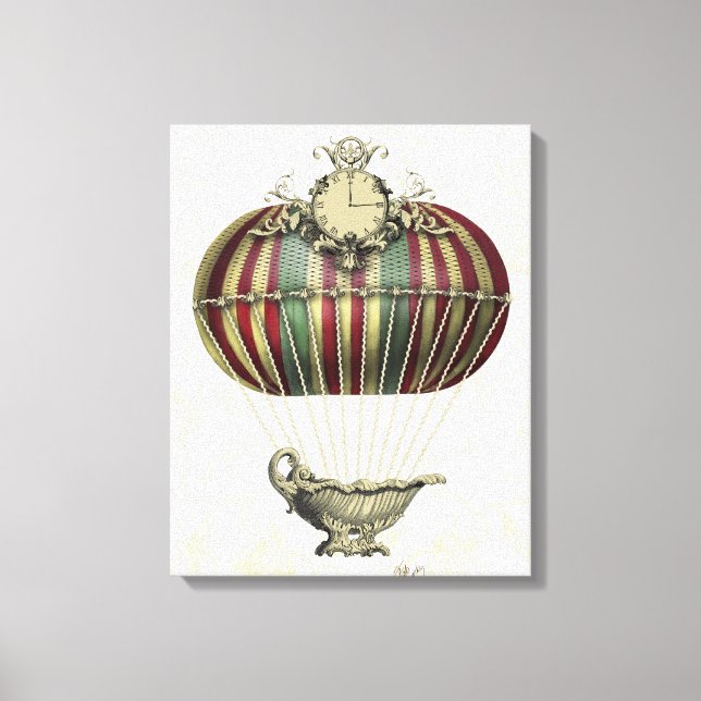 Baroque Balloon with Clock Canvas Print (Front)