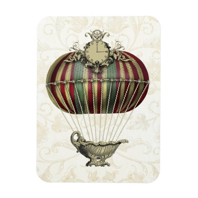 Baroque Balloon with Clock Magnet (Vertical)