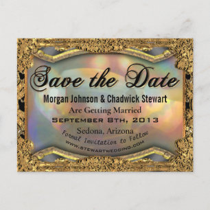 Baroque Barnetcue Formal   Save the Date Postcards