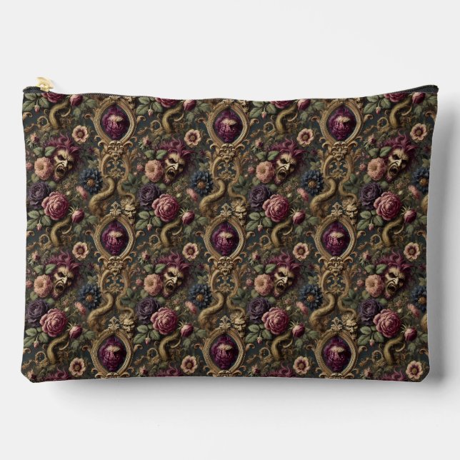 Baroque Battles & Blooms – Gothic Delirium Accessory Pouch (Front)
