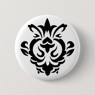 Baroque Black Single (button) 2 Inch Round Button