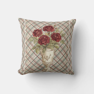 Baroque bouquet throw pillow
