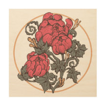 Baroque Bouquet Wood Panel Print