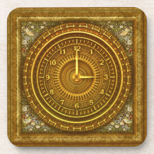 Baroque clock coasters