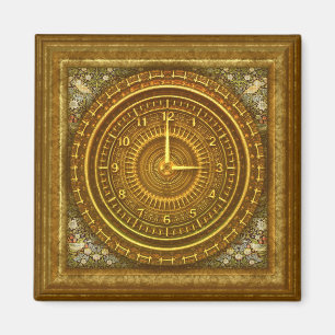 Baroque clock magnet