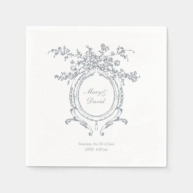 Baroque Crest | Minimalist Chic Wedding Napkins (Creator Uploaded)