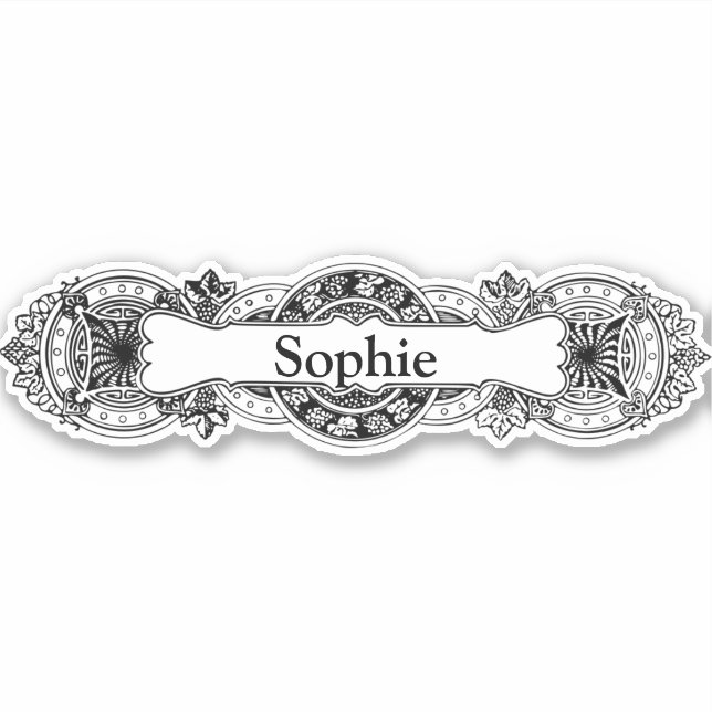 Baroque Custom-Cut Vinyl Sticker (Front)