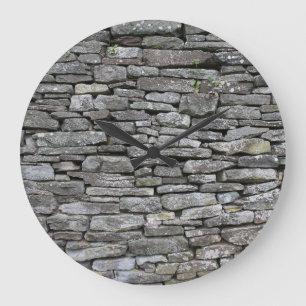 Baroque Damask: Luxury Floral Pattern Large Clock