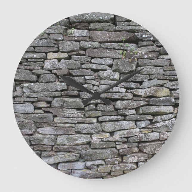 Baroque Damask: Luxury Floral Pattern Large Clock (Front)