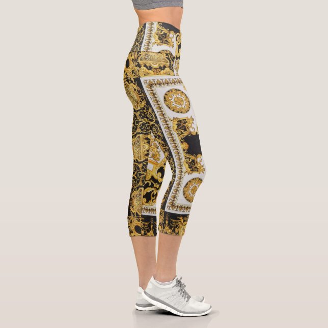 Baroque design capri leggings (Right)