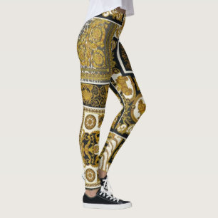 Baroque design leggings