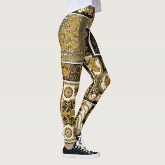 Baroque design leggings