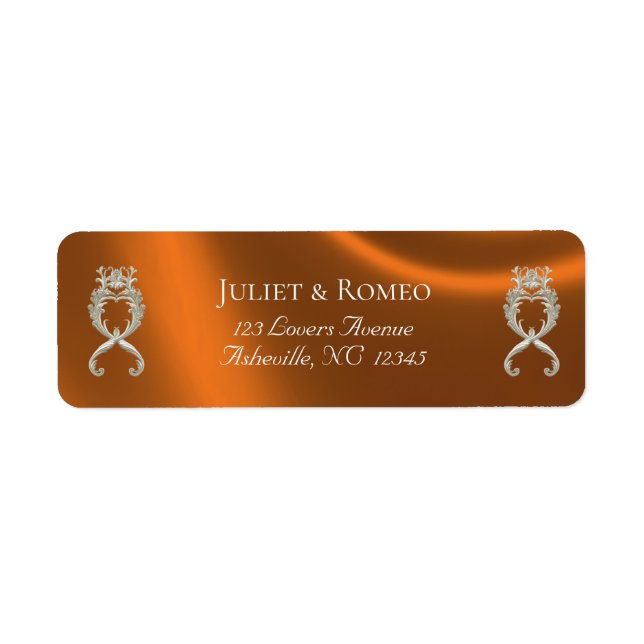 Baroque Design Return Address - Copper (Front)