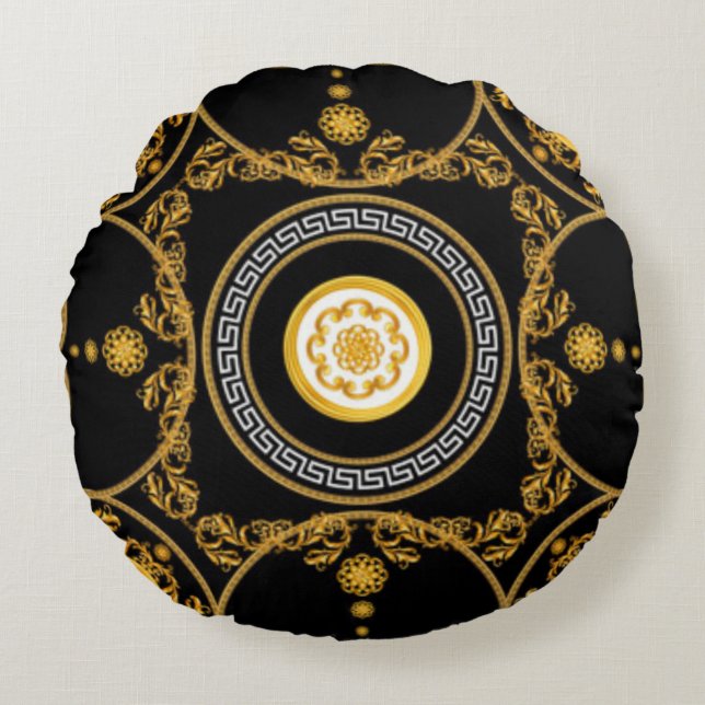 Baroque Design Round Pillow (Front)