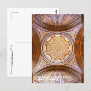 Baroque dome of the Santo Antonio de Lisboa Church Postcard